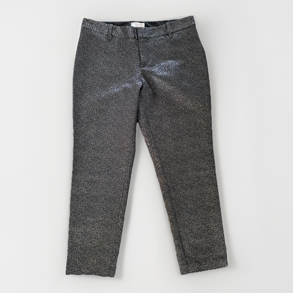 Original Penguin Women's Straight Leg Dress Pants Black Gold Sparkle Size6 Retro